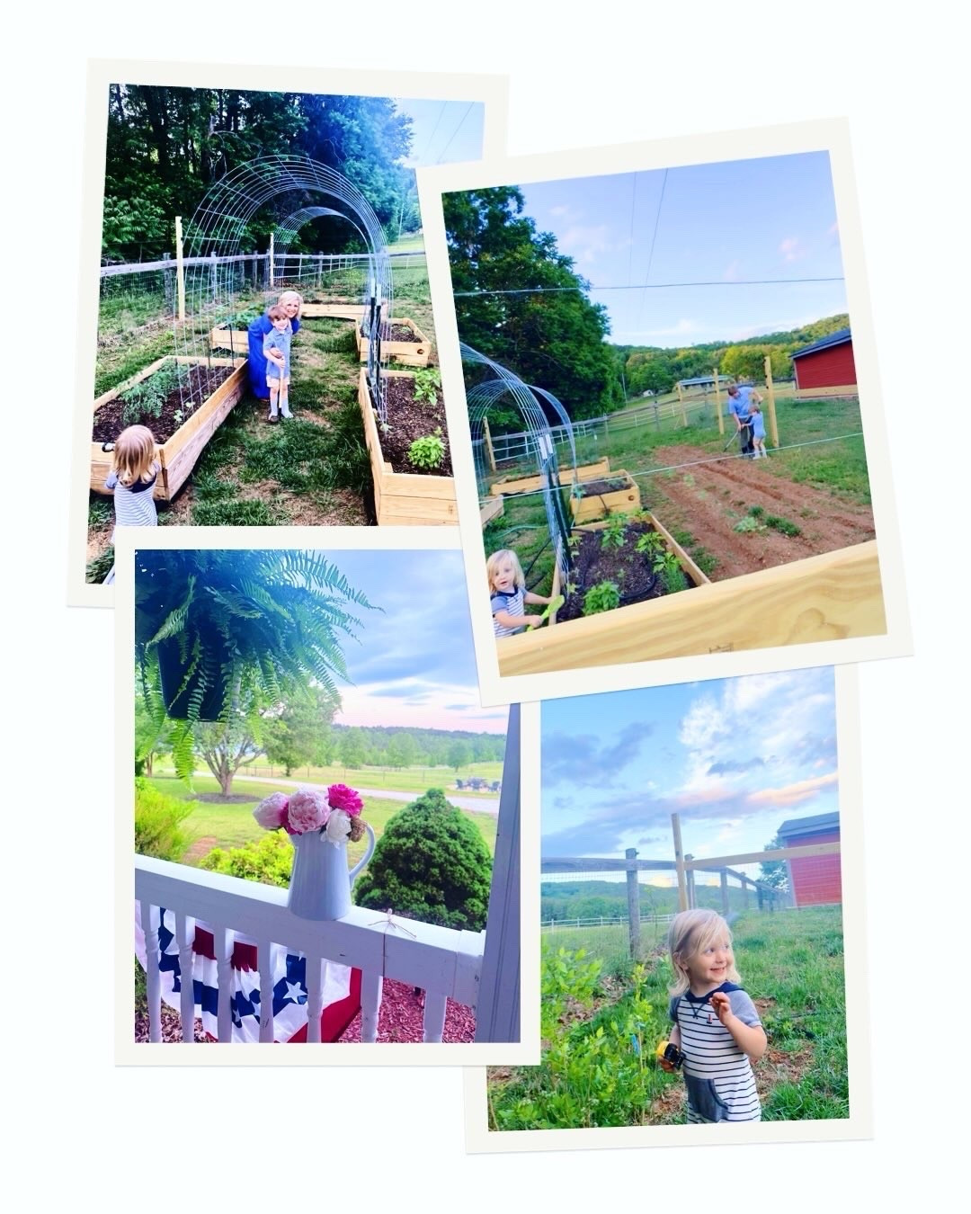 April, you sure were good to us 🌼🇺🇸🥰🪷🌱🌷 - sunset evenings 🌅 out in the garden 🪴, all the peony blooms 🌸 on the farm 🚜 (and a cutie bird nest 🪺 right above our front door 🐤), barefoot 👣 babies 👶🏼 on the land 🌾, decorating 🧸 our playroom 🚪 nook 🐴, library 📚 storytime fun 🤩, our last CBS 📖 Bible study of the year 💒, and another big hit 💨 for Judson on the ballfield 🏟️ last night - go buddy go!! ⚾️🧢🪏👩‍🌾🏡 #aprilcameraroll 

Andddd made it home sweet home to the queen 👑 city 🏙️ for my little sis’ WEDDING WEEKEND !!!! 💒🥂🎊👰🏼‍♀️🤵‍♂️ And these cuties sure were excited 🤭 to ride in the bell hop in the hotel 🏨 hehe (swipe to the end to see ➡️) - core childhood memories!!!!! 🎞️ Going to be a fun 🤩 and full (!!) weekend of celebrations ahead!!! 🎉🥳 #weddingweekend 

Happy first weekend of May, y’all!! 🎊❤️🇺🇸💙☀️🌸🍓 #helloooomay 