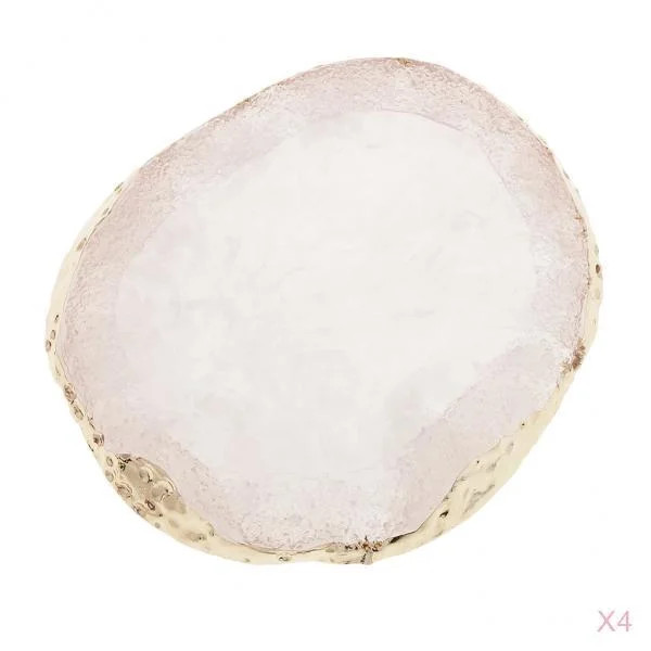 4Pieces Resin Agate Slice Coasters Beverage Coasters Glass Coasters Irregular | Walmart (US)
