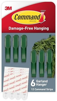 Command Garland Holder, Fireplace Mantle Garland Holder for Displaying Garlands, Wreaths, and Hol... | Amazon (US)