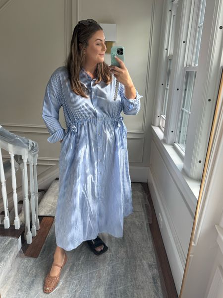 Today’s summer outfit! Wearing size XL in lightweight midi dress & 11 in flats (both run TTS). Dress is under $40. Great work from home dress for summer. 

#LTKMidsize #LTKFindsUnder50 #LTKWorkwear