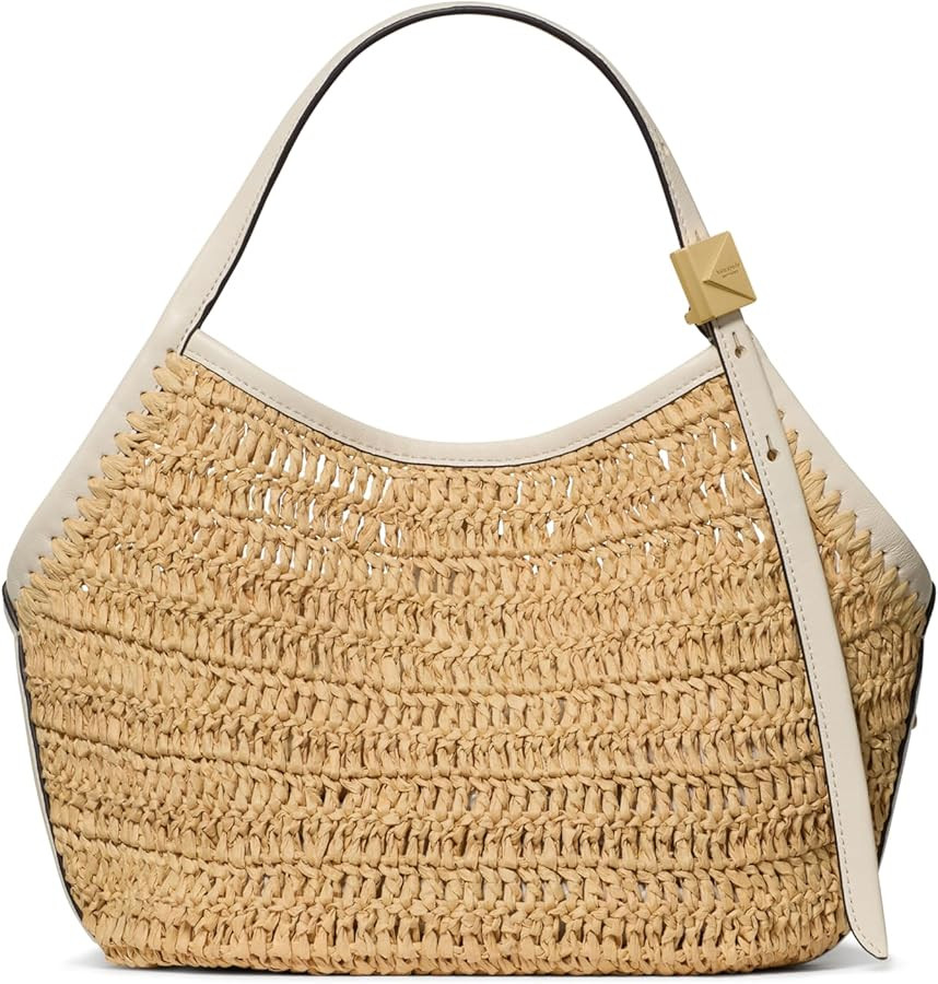 kate spade new york womens Deco Fine Grain Leather Small Tulip Tote | Amazon (US)