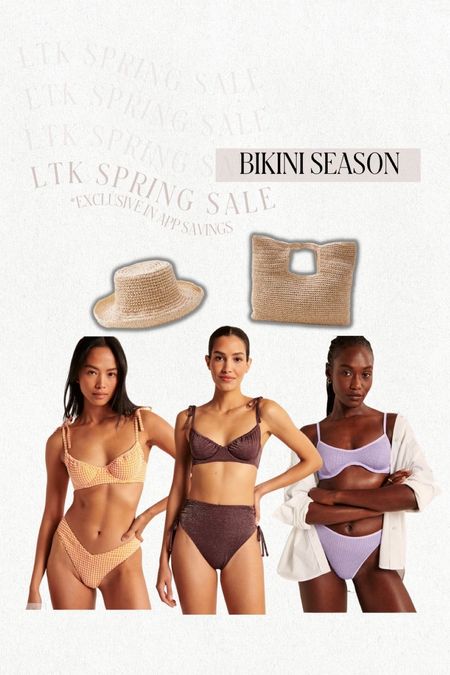 Bikini season! Loving these swimsuits from Abercrombie. Grab 25% off sitewide right now! 

Straw bag, bucket hat, spring break, spring finds

#LTKswim #LTKSale