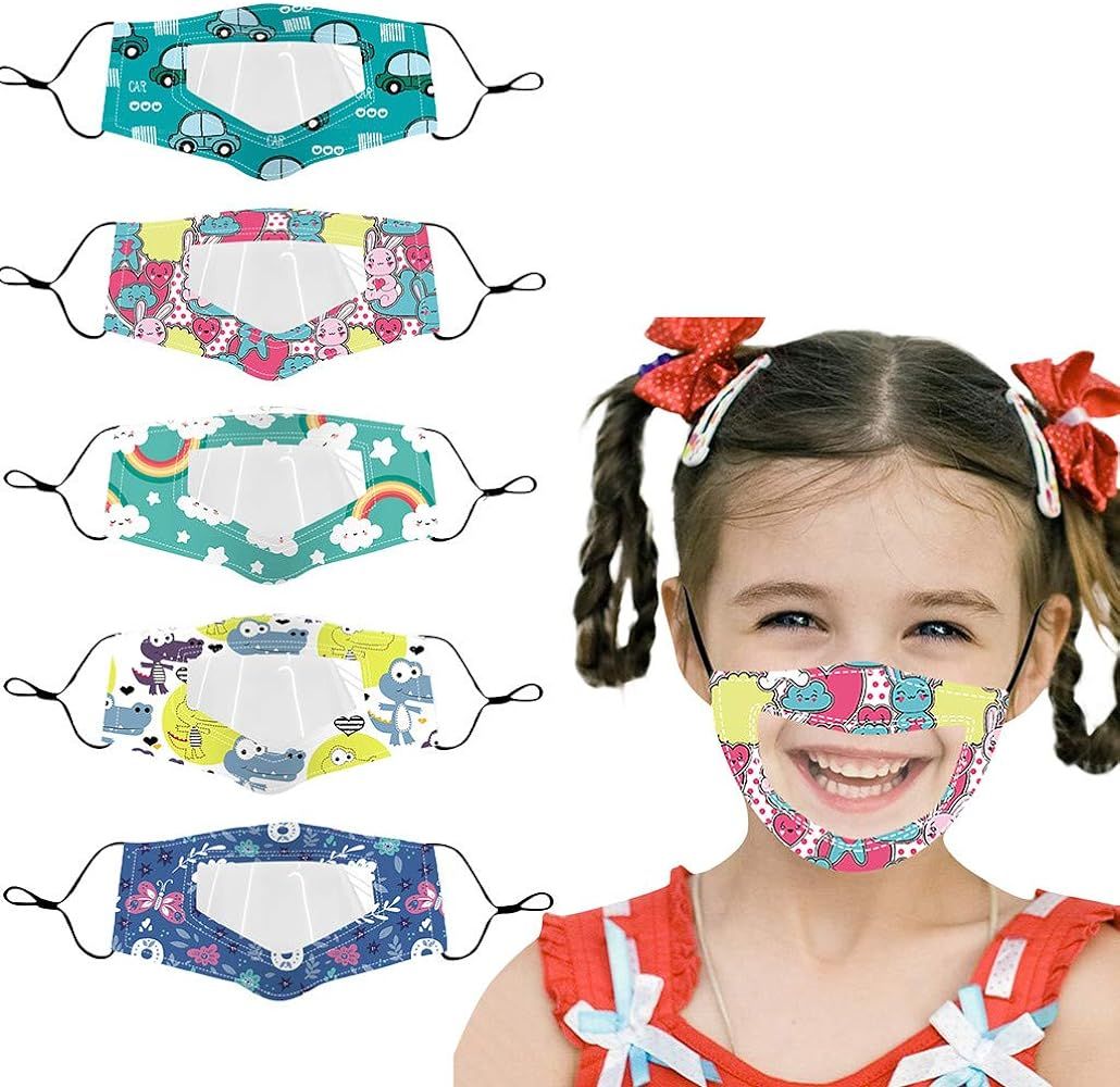 Children kids facemask With Clear Window Visible Expression For Deaf Mute | Amazon (US)