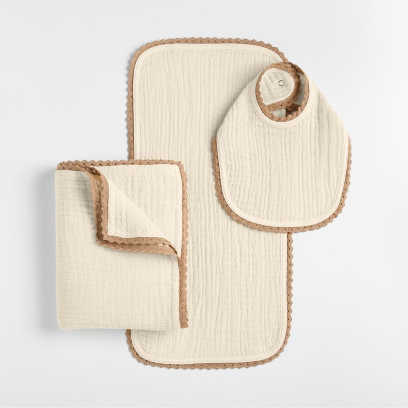 Supersoft Undyed Organic Cotton Gauze Serenade Gift Set | Crate & Barrel
