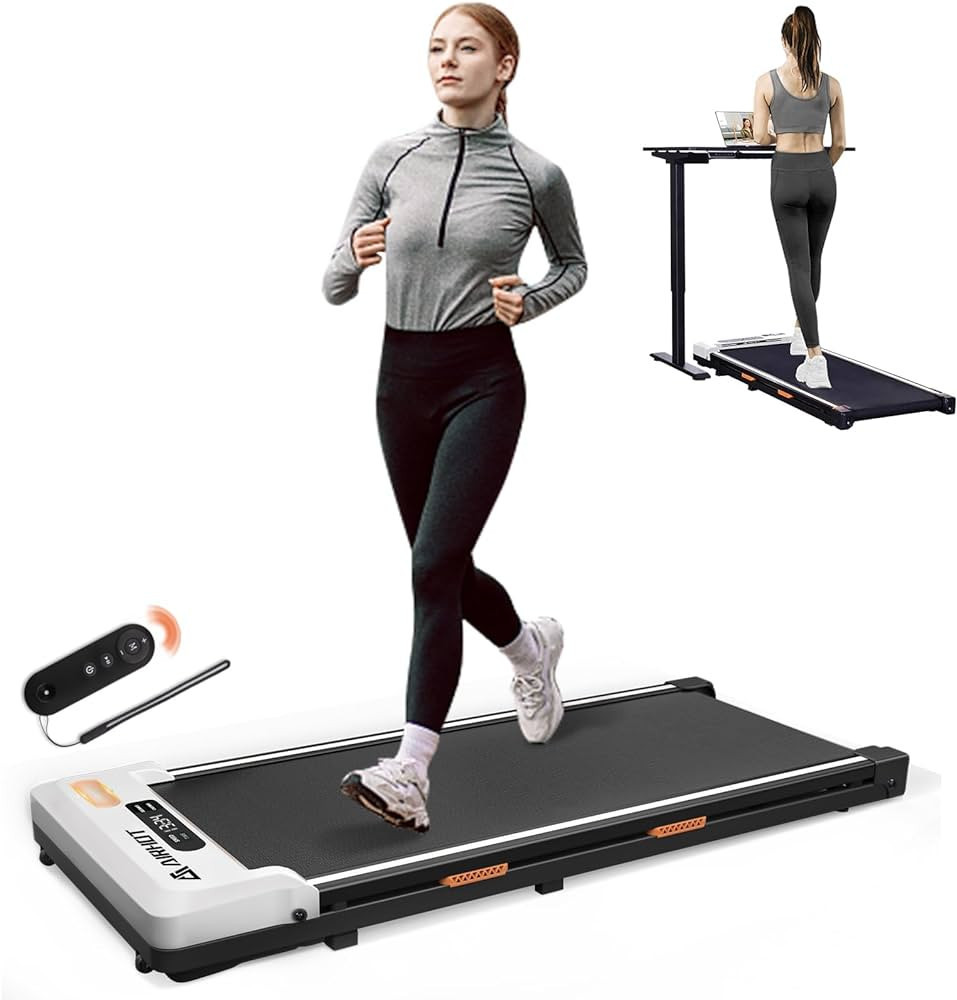 AIRHOT Under Desk Treadmill, Walking Pad 2 in 1 for Walking and Jogging, Portable Walking Treadmill with Remote Control Lanyard for Home/Office, 2.5HP Low-Noise Desk Treadmill in LED Display | Amazon (US)