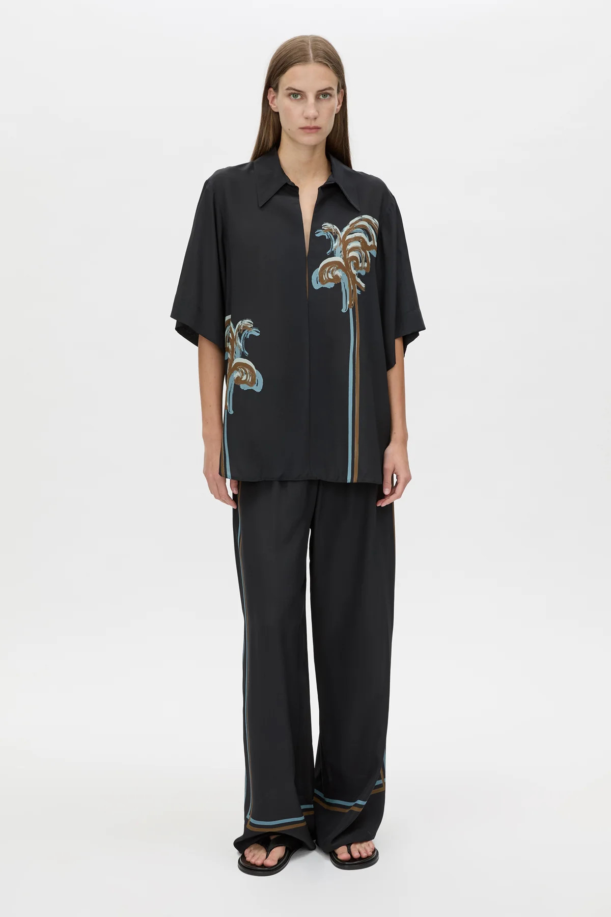 Frida Printed Silk Shirt in Black Frida Print - CAMILLA AND MARC® C&M | CAMILLA AND MARC (ANZ)