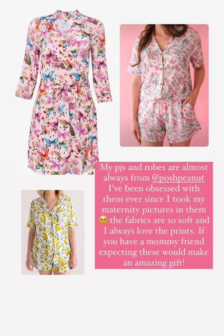 My pjs and robes are almost always from @poshpeanut I’ve been obsessed with them ever since I took my maternity pictures in them 🥹 the fabrics are so soft and I always love the prints. If you have a mommy friend expecting these would make an amazing gift! 

#LTKBaby #LTKMidsize #LTKStyleTip