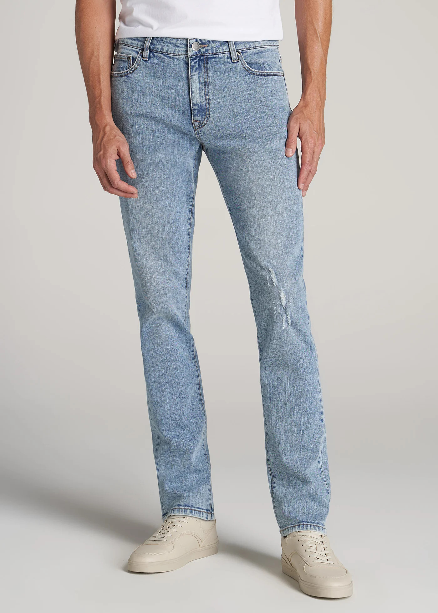 Dylan Slim Fit Jeans for Tall Men in Retro Blue | American Tall
