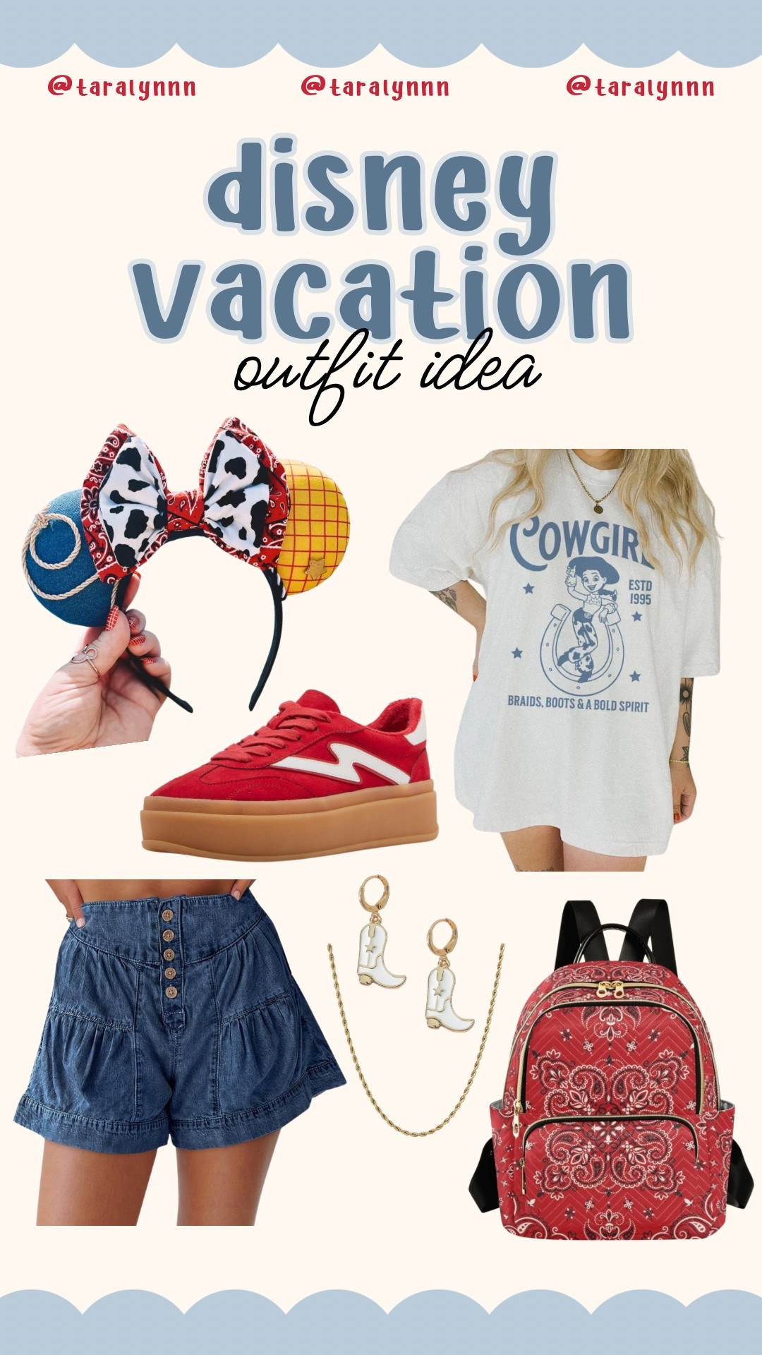 Disney Vacation Outfit Idea Toy Story Jessie California Adventure ❤️

#disney #californiaadventure #toystory #disneyoutfit #outfitidea #amazon #etsy #accessory 

#LTKFindsUnder100 #LTKStyleTip #LTKTravel