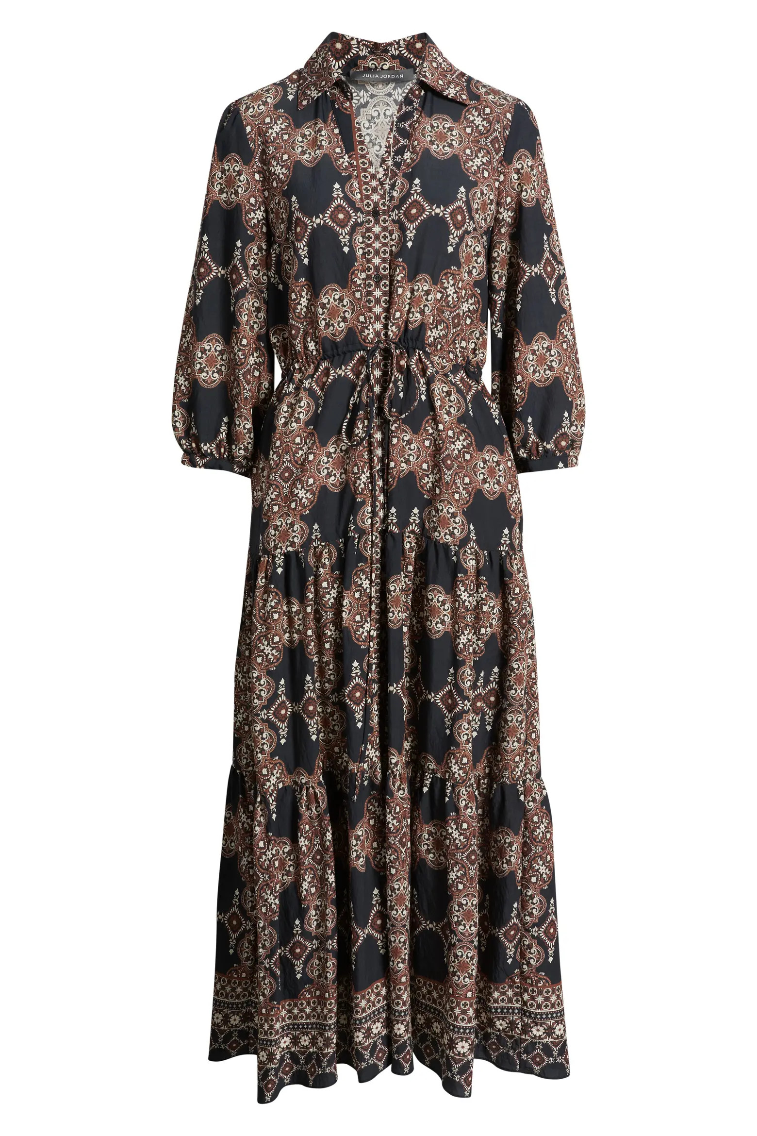 Mixed Paisley Long Sleeve Shirtdress (Women) | Nordstrom | Nordstrom