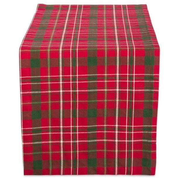 DII Tartan Holy Plaid 100% Cotton Table Runner, Machine Washable for Holiday Gatherings, Dinner P... | Walmart (US)