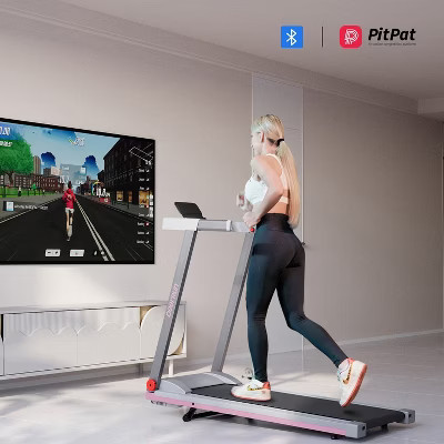DeerRun A1 Home Treadmill with 6% Incline, Compact Walking and Running Machine, 300 lb Capacity Pinkgray 48.7*24*44.6 inches | Target