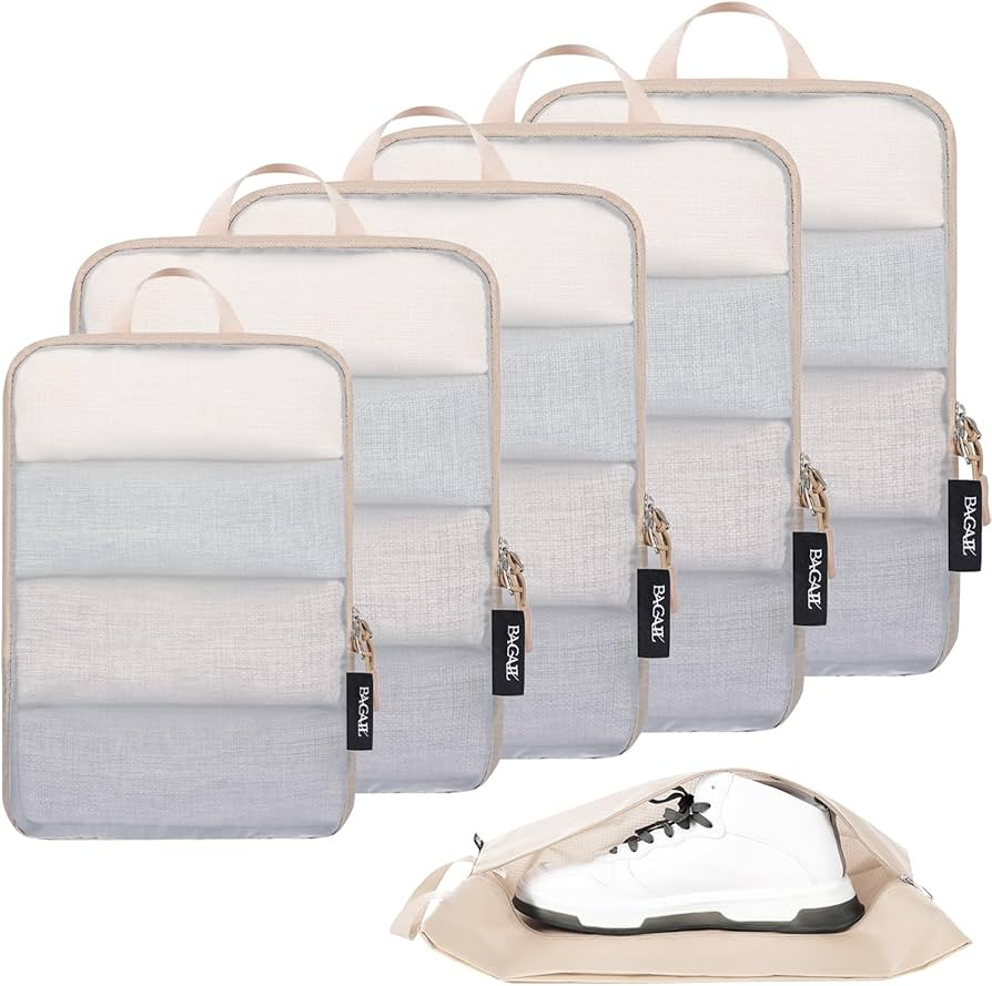 BAGAIL 4 Set/6 Set Ultralight Compression Packing Cubes Packing Organizer for Travel Accessories ... | Amazon (US)