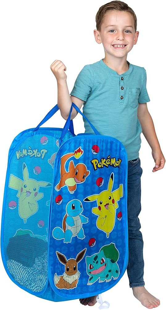 Franco Kids Room Collapsible Storage Bin Pop Up Hamper, One Size, Pokemon | Amazon (US)