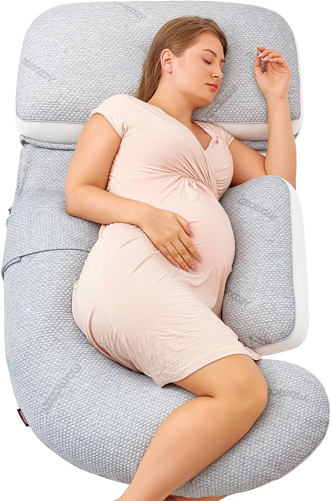 Momcozy Pregnancy Pillow - Original Detachable G Shaped Pro Maternity Pillow with Flexible Belly ... | Amazon (US)