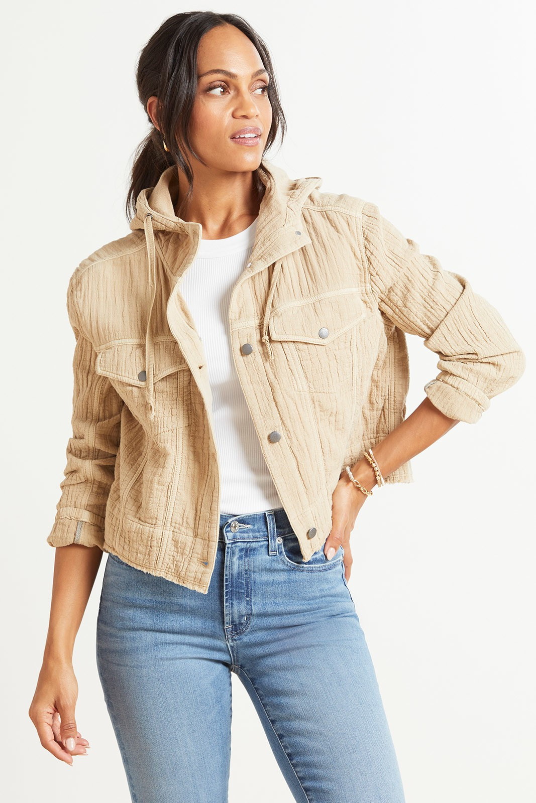 EVEREVE Laine Gauze Shacket | EVEREVE | Evereve