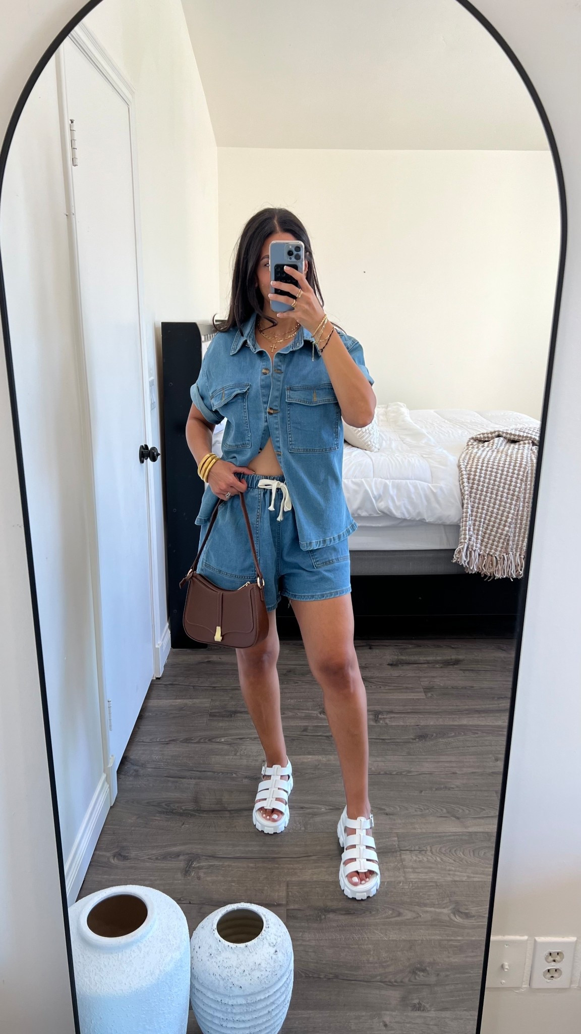 Two piece denim set! Easy to mix and match! Wearing a mediumm

#LTKFindsUnder50 #LTKStyleTip #LTKPetite