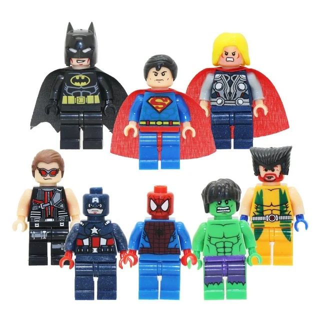 8 Pcs Mini Cartoon Heros Action Figures Toy,Anime Super Hero Building Blocks Kit Sets,Cute Minifi... | Walmart (US)