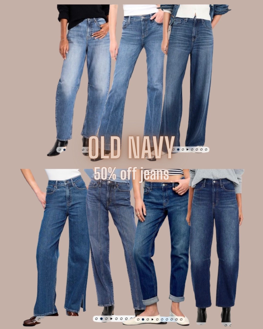 Ends today! 

Old navy
Barrel jeans
Wide leg jeans
Boyfriend jeans
Flare jeans
Denim

#LTKSaleAlert