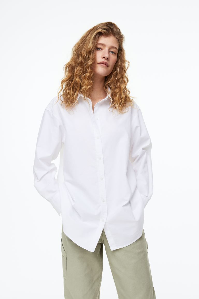 Oxford shirt - White - Ladies | H&M GB | H&M (UK, MY, IN, SG, PH, TW, HK)