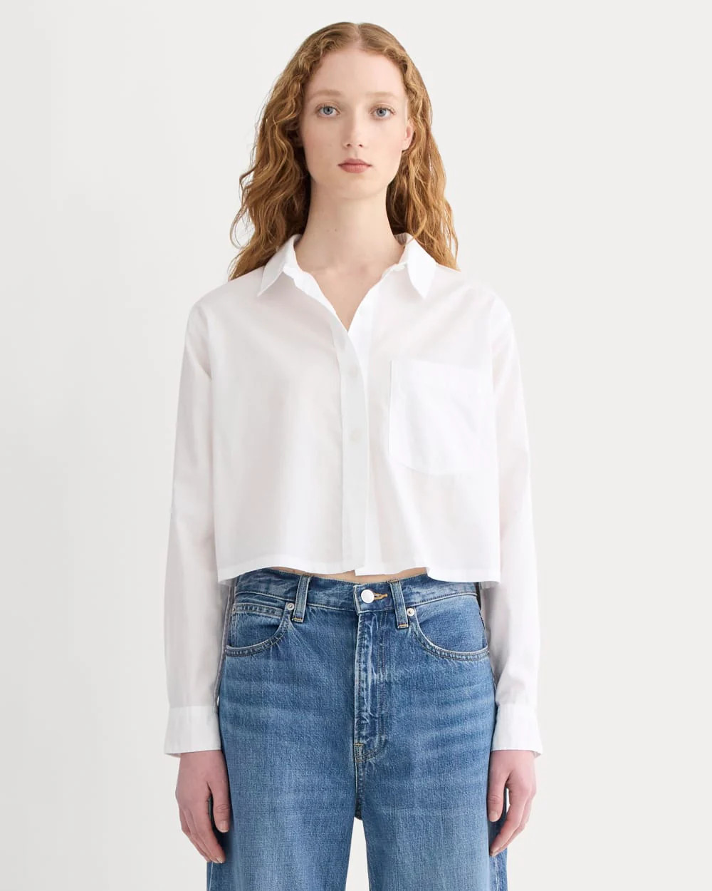 The Way-Short Shirt in Silky Cotton | White | Everlane
