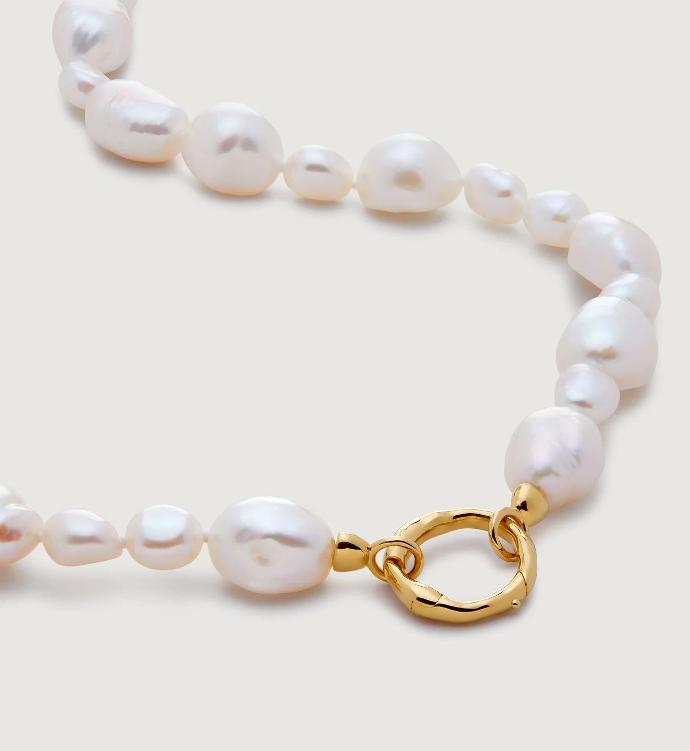 Nura Irregular Pearl Mixed Necklace 46cm/18' | Monica Vinader (Global)