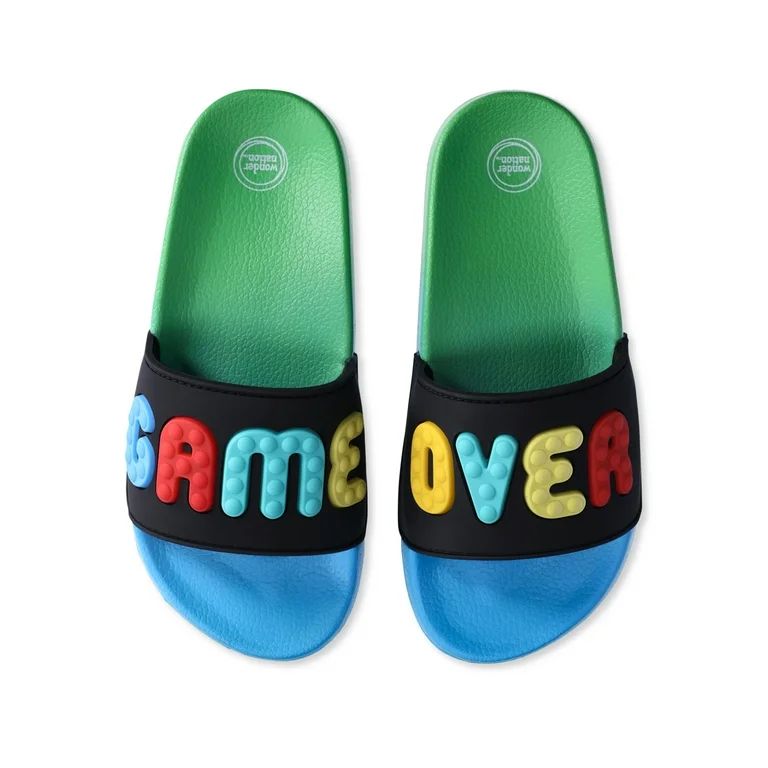 Wonder Nation Boys Game Slide Sandals, Sizes 13/1-10 | Walmart (US)