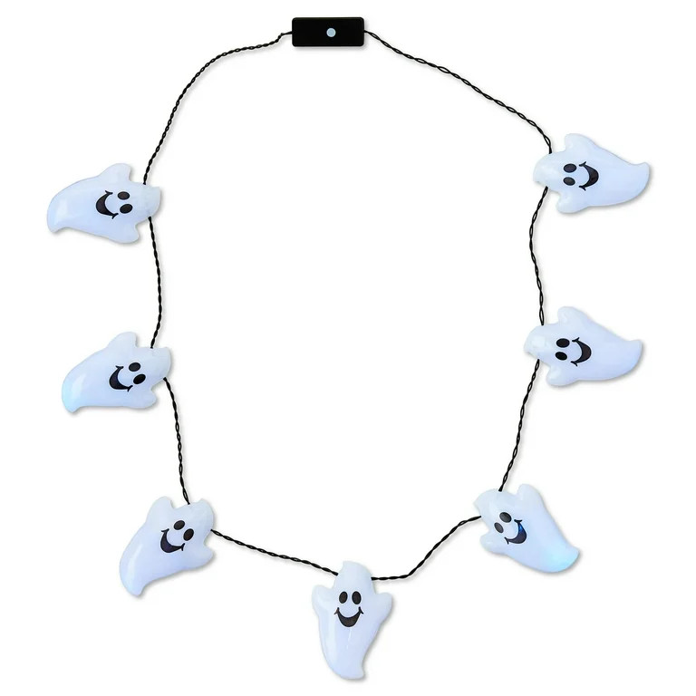Light up Ghost Necklace Way to Celebrate Halloween Party Favor for Boys Girls Adults Children | Walmart (US)