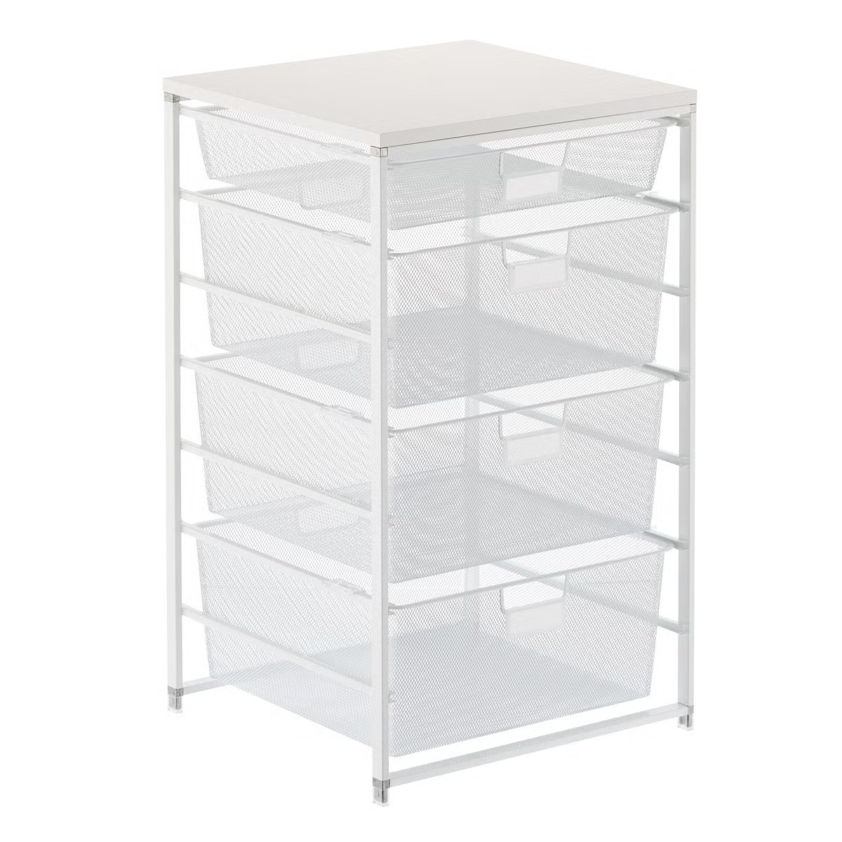 Elfa Classic Medium Cabinet-Sized Mesh Drawers White | The Container Store