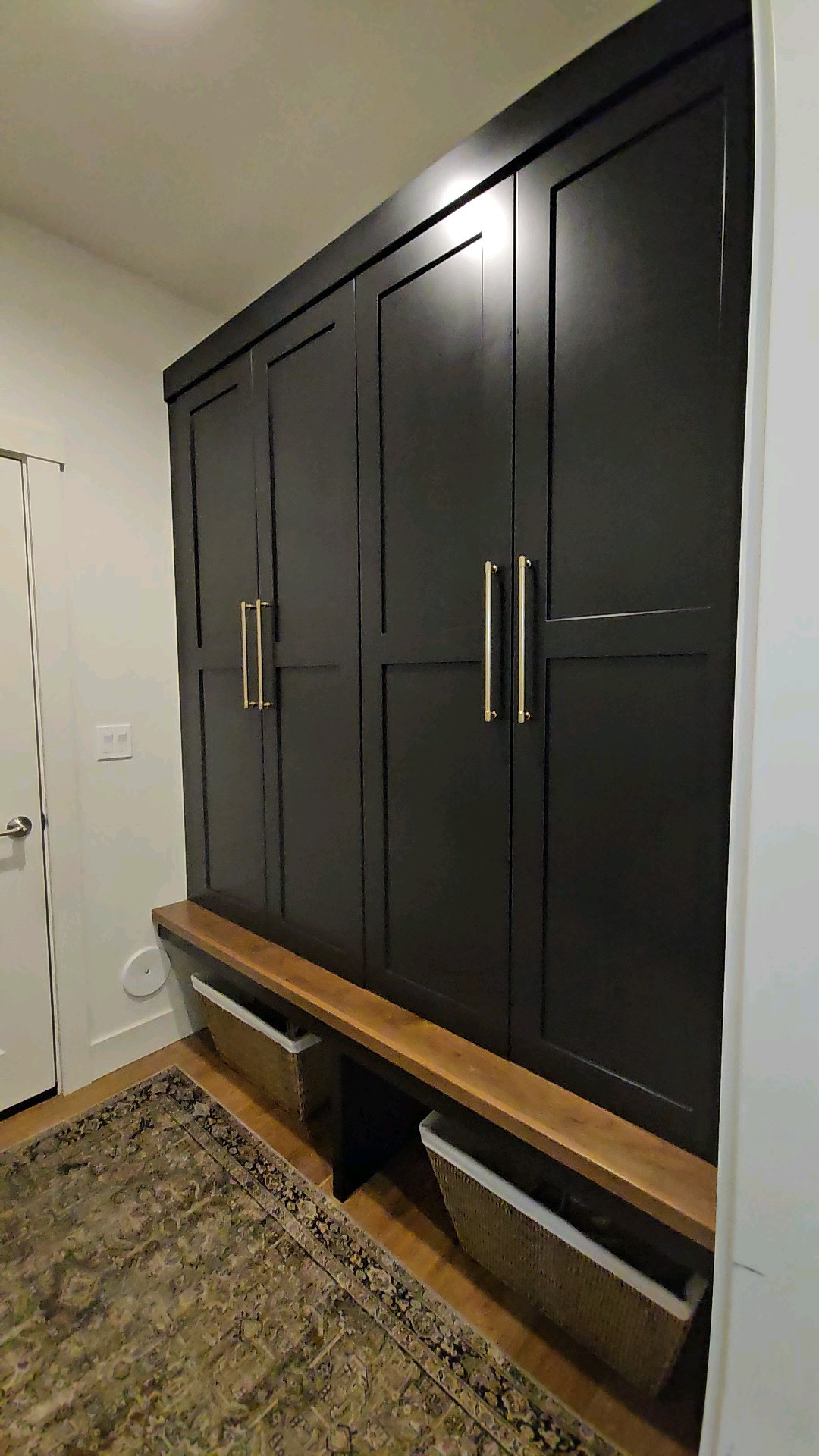 The mudroom of my dreams is completed with functioning tall cabinets with shelves and hooks. I love a clutterfree space where we can store our bags, shoes, jackets, and all things we need for the outdoors.Follow @eadamsinteriors for more home design, DIY, and simplified lifestyle inspiration.#curatedliving #curatedhome simplifiedliving #designonabudget #intentionalliving #mudroomdesign #loloirugs #amazonprimedeals #arearugs #accentrugs #modernmountainhome #modernvintagehome #neutralhomedesign #hometour #statementrug #amazonhome #vintagemodern #moodycolor #curatedhome #familyfriendly #kidfriendly #idaholiving #brightonhomes #boiseliving #idaholifestyle

#LTKHome #LTKFindsUnder100