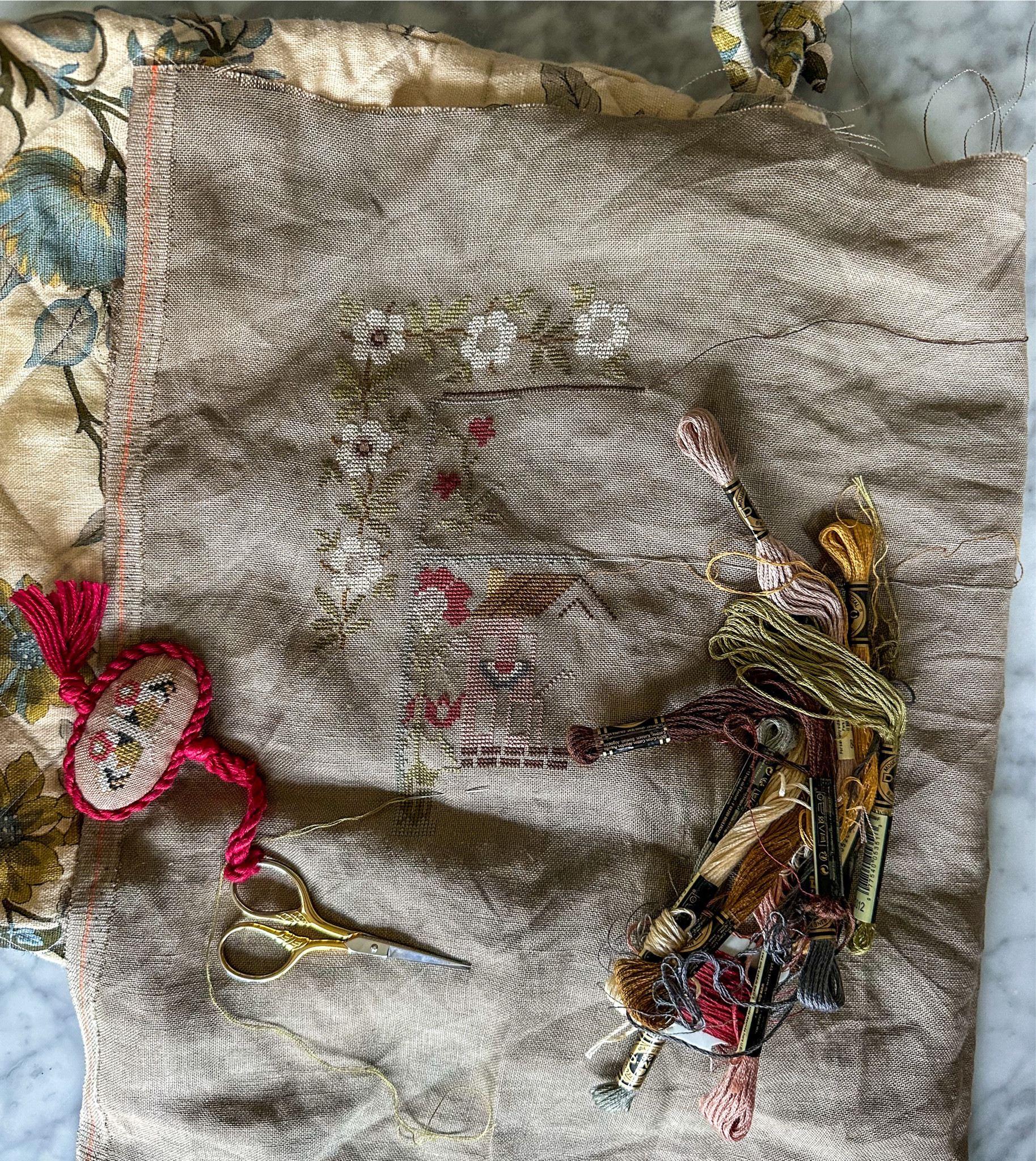 It’s about who stands in the rain with you, when they have a choice to be dry. 
Remember that- unknown. 
.
Be Kind Sampler is coming along. I changed the color scheme to DMC and I’m making a pink home 🏠instead of white. 


#LTKSeasonal #LTKFamily #LTKHome