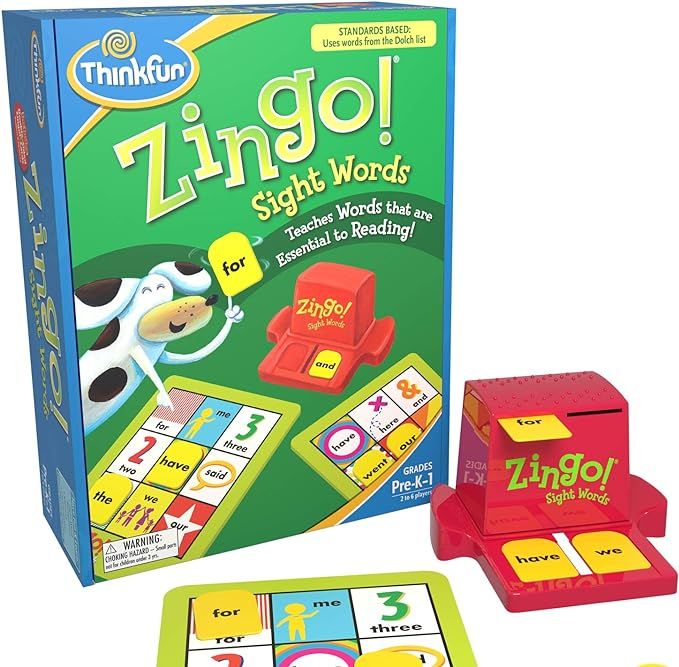 ThinkFun Zingo Sight Words Award Winning Early Reading Game for Pre-K to 2nd Grade - Toy of the Y... | Amazon (US)