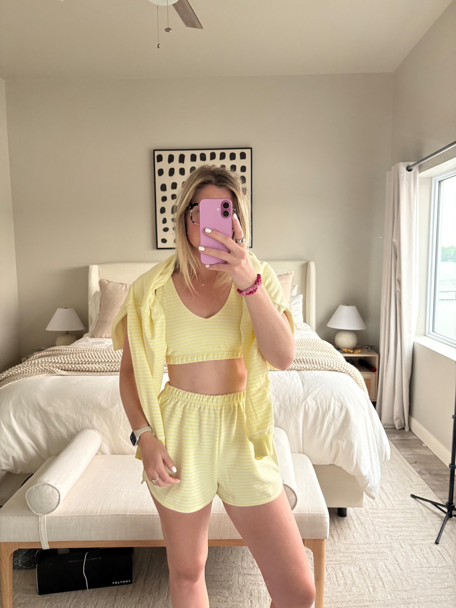 Size small top, medium bottoms, XL sweatshirt 