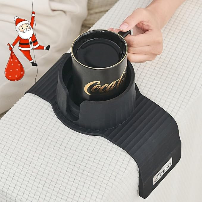 Couch Cup Holder, Elimiko Silicone Couch Arm Cup Holder with Upgrade Large Cup Holder, for Oversi... | Amazon (US)