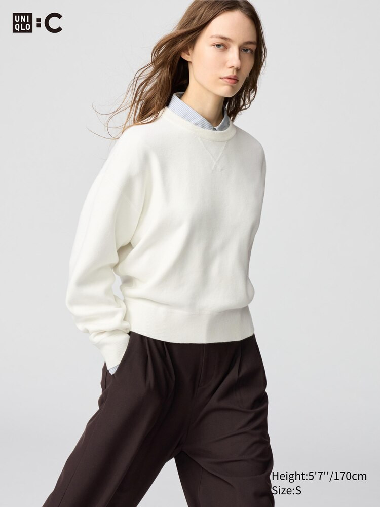 Smooth Cotton Crew Neck Jumper | UNIQLO (UK)