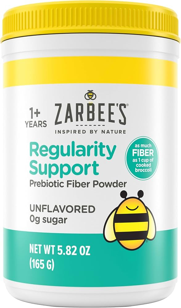 Zarbee’s Children’s Regularity Support Prebiotic Fiber Powder, Flavorless, Sugar Free, Gluten... | Amazon (US)