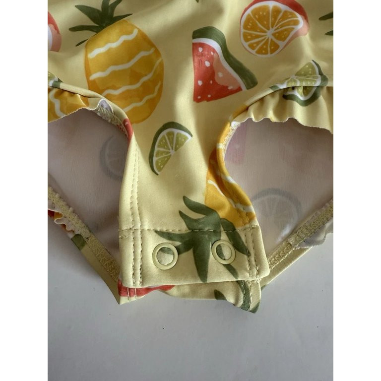 Carter's Just One You® Baby Girls' Long Sleeve Fruit Printed Rash Guard Set - Yellow | Walmart (US)