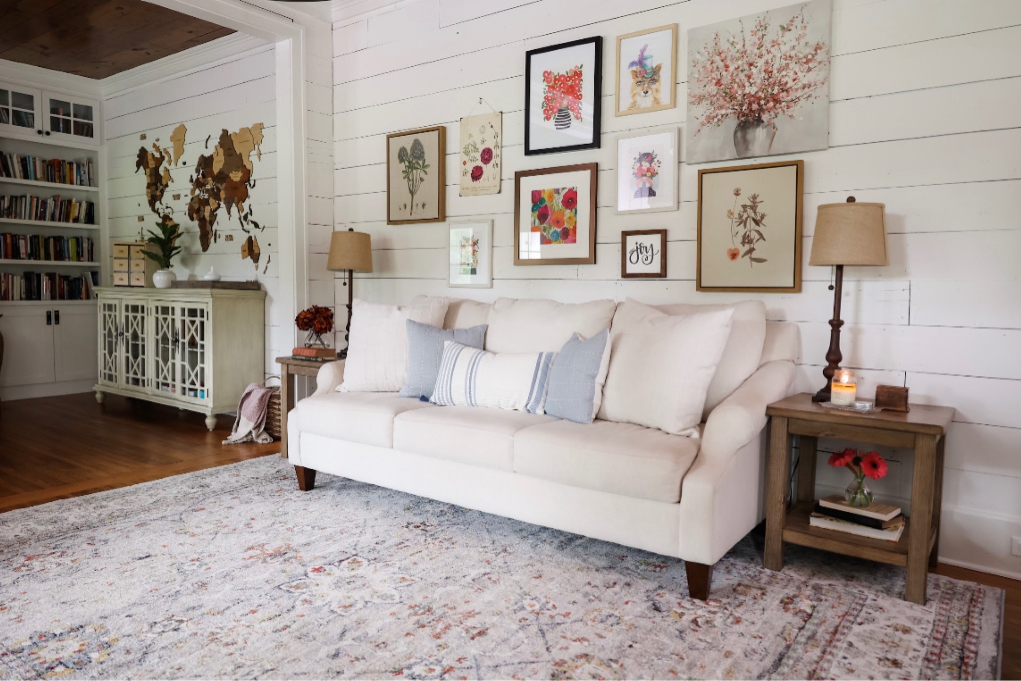 My sitting area! One of my favorites rooms in the house!

I wasn’t able to link everything but I found similar options!

Area rug, white couch, wall art, lamps, throw pillows, end tables

#LTKhome #LTKSeasonal #LTKstyletip