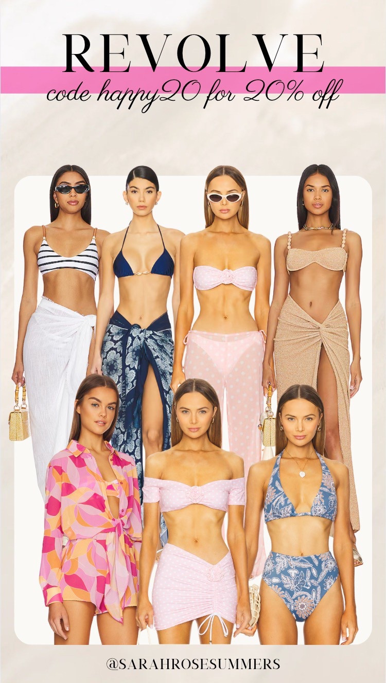 Revolve 20% off everything. Use code HAPPY20 for 20% off your purchase. Swimsuits on sale. 

#LTKSaleAlert #LTKSwim #LTKStyleTip