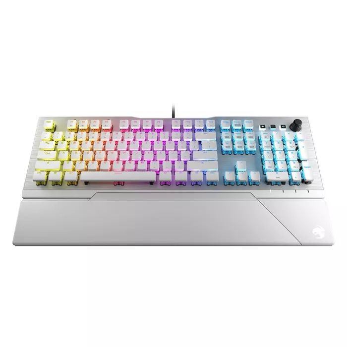ROCCAT Vulcan 122 Aimo PC Gaming Keyboard Brown Titan Switch - White/Silver | Target