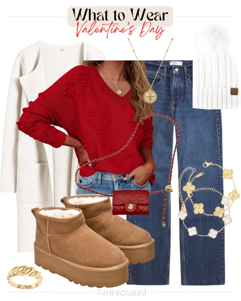 Cold weather Valentine’s look ✔️ Cozy red sweater, denim, and comfy boots 🔗⬇️

#LTKSeasonal #LTKValentine #LTKootd