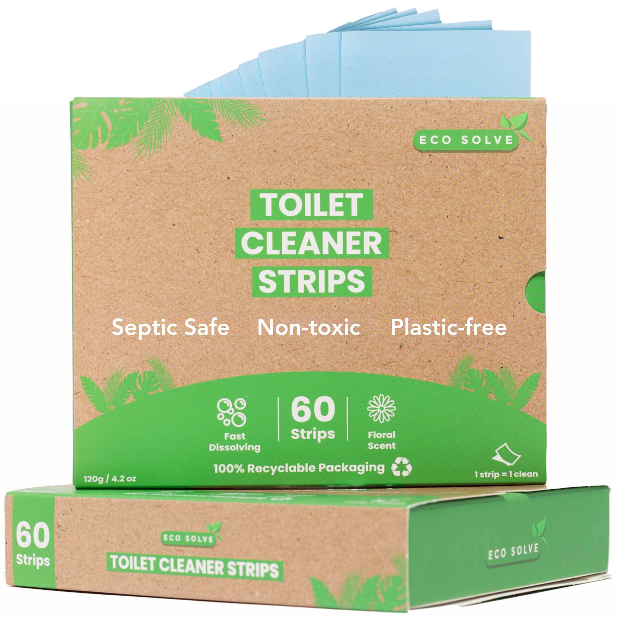 Natural Toilet Bowl Cleaner Strips, Eco-friendly, Non-toxic, Septic Safe, Removes Odors & Stains,... | Amazon (US)