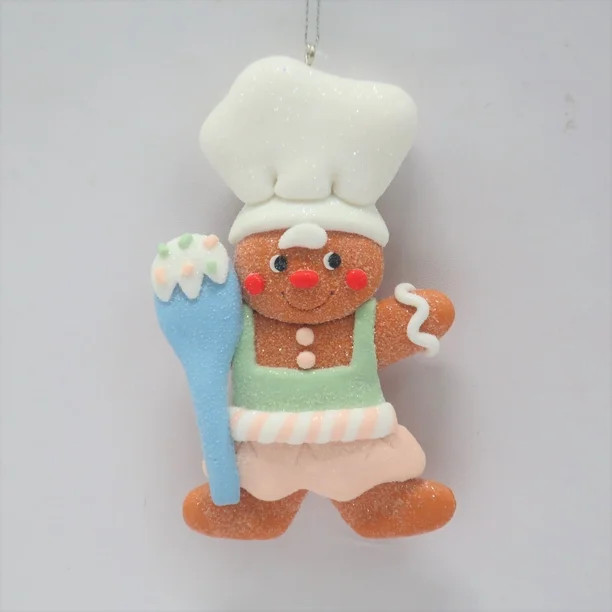 Holiday Time Pink Claydo Gingerbread Chef Ornament - Walmart.com | Walmart (US)