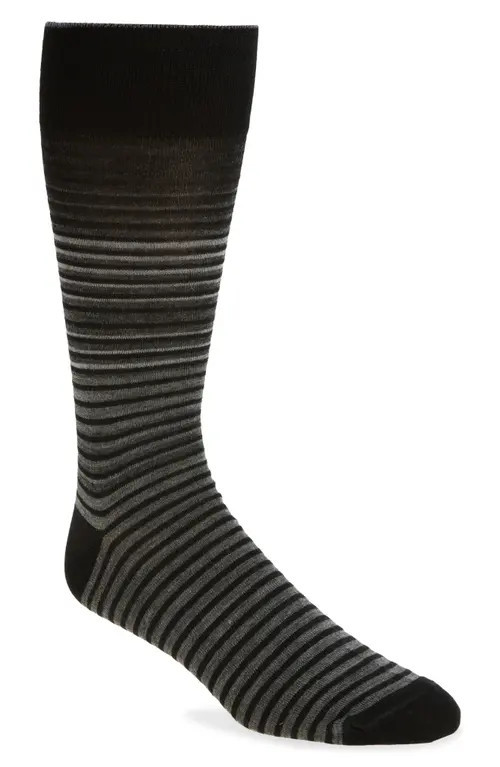 Nordstrom Gradient Stripe Wool Blend Dress Socks in Grey at Nordstrom | Nordstrom