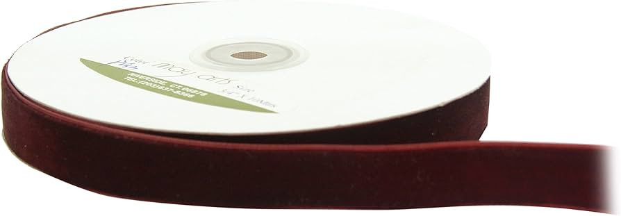 May Arts 3/4-Inch Wide Ribbon, Brown Velvet | Amazon (US)