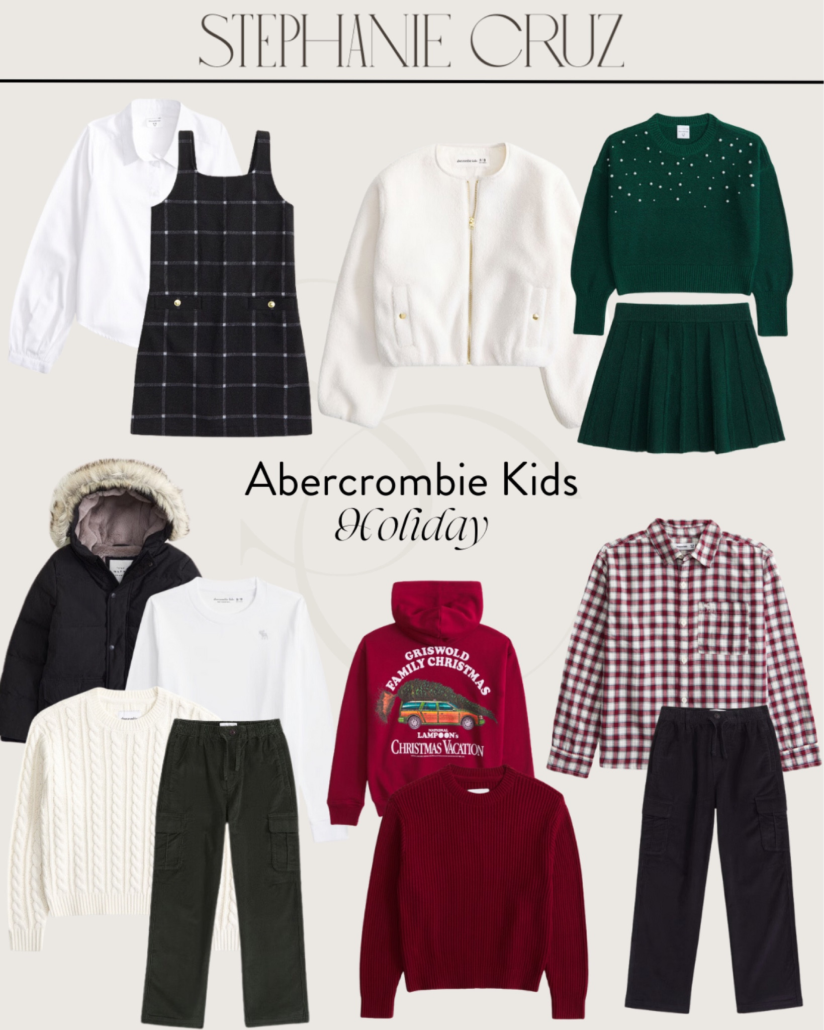 Abercrombie Kids Holiday Outfits for Boys and Girls.
Plaid Dress
Holiday Sweaters
Holiday Jackets

#LTKKids #LTKHoliday #LTKParties