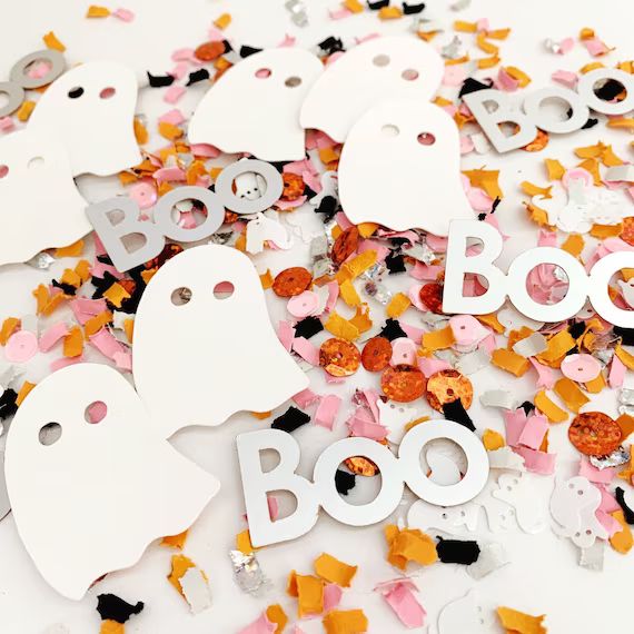 Halloween Boo Ghosts Ghost Confetti Halloween Confetti Boo | Etsy | Etsy (US)