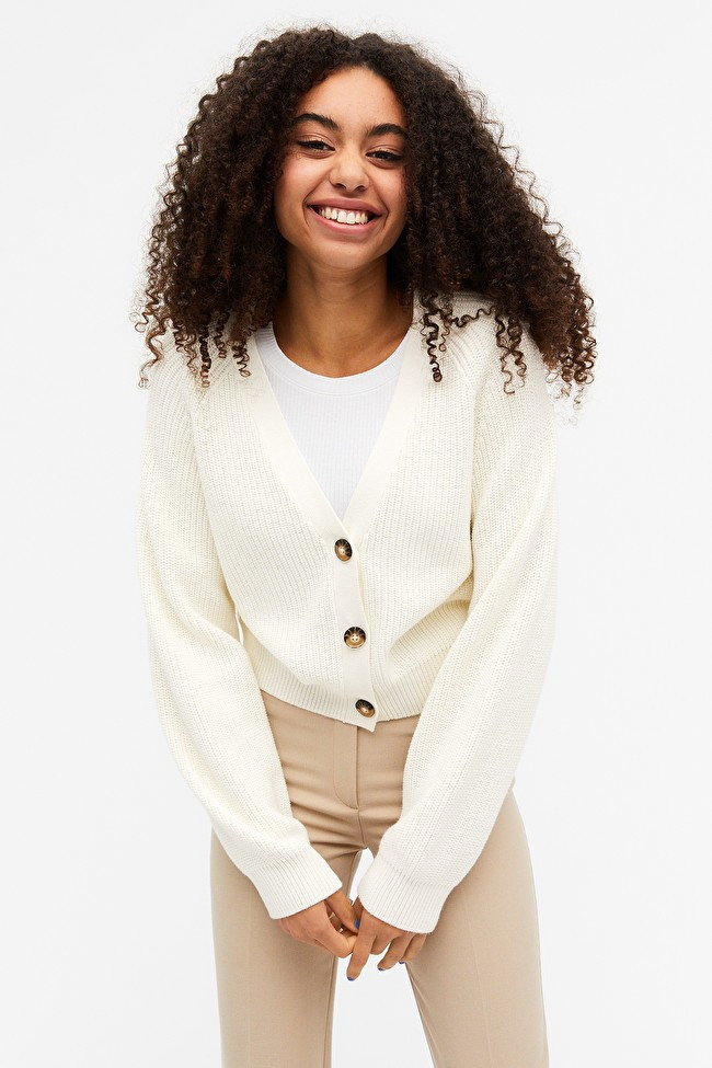 Chunky cropped cardigan | Monki