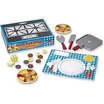 Melissa & Doug Flip and Serve Pancake Set (19 pcs) - Wooden Breakfast Play Food | Amazon (US)