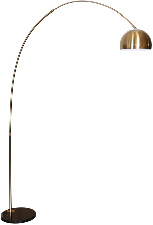 Arco 75.6 Inch Arched Floor Lamp In Gold and Black | 1stopbedrooms